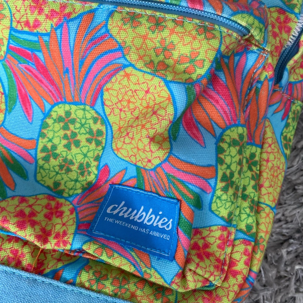 Chubbies Pineapple Print Backpack - Blue And Yell… - image 2